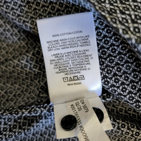 Express Button Down Shirt - Navy Blue Pattern - Picture 6 of 6